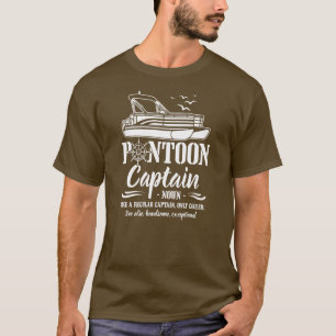 T-shirt Ponton Capitaine Définition Funny Pontoon Bateau