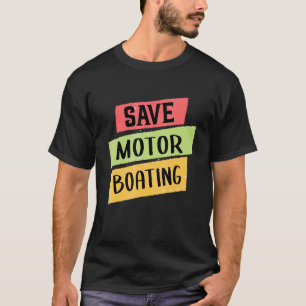 T-shirt Ponton Économiser Bateau À Moteur Capitaine Hommes