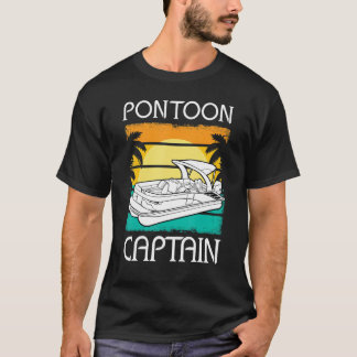 T-shirt Pontoon Boat Captain Motorboating Pontooning Boati