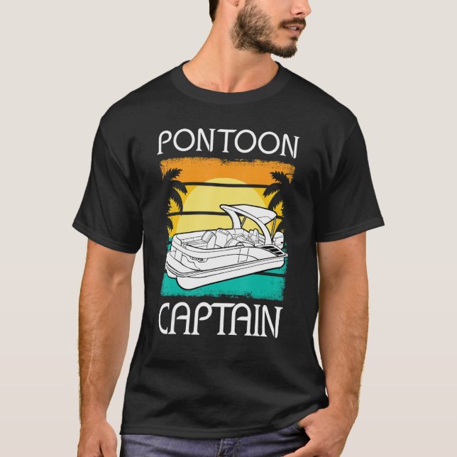 T-shirt Pontoon Boat Captain Motorboating Pontooning Boati (Devant)