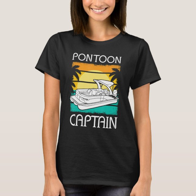 T-shirt Pontoon Boat Captain Motorboating Pontooning Boati (Devant)