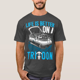 T-shirt Pontoon First Mate Tritoon Boat Lovers Idea