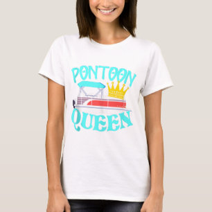 T-shirt Pontoon Queen Funny Boating Lake Cadeau d'été 
