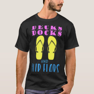 T-shirt Ponts quais et tongs design d'été
