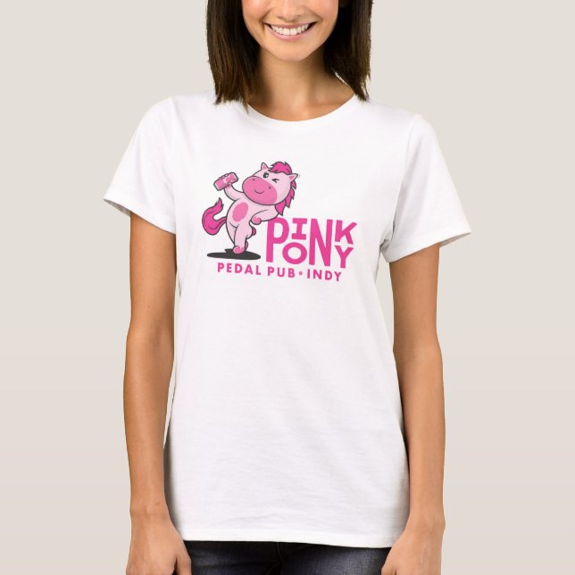 T-shirt Pony Pedal Rose Pub Indy (Devant)