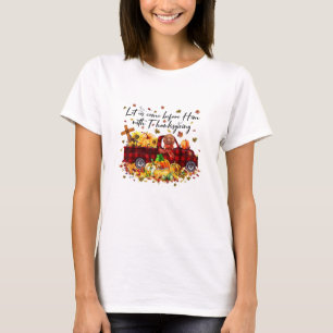 T-shirt Poodé Citrouille Camion Vintage Thanksgiving Funny