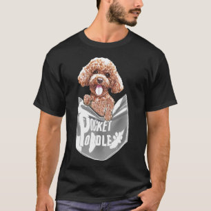 T-shirt Poodé Dans Pocket Amoureux des chiens Drôle mignon