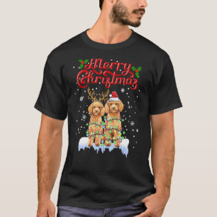 T-shirt Poodé Noël Lumières Correspondantes Famille Noël C