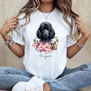 T-shirt Poodle à l'aquarelle