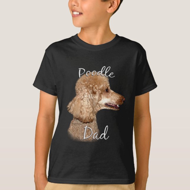 T-shirt Poodle (abricot) Papa 2 (Devant)