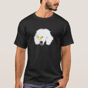 T-shirt Poodle blanc Poodle Chien Maman Papa Tee