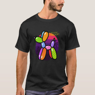 T-shirt Poodle Chien Balloon Animal Illustration Graphique