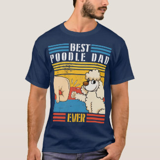 T-shirt Poodle Chien Et Papa Main À La Main Pour La Main M