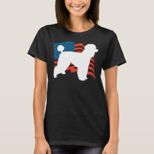 T-shirt Poodle Chien USA Drapeau Patriotique 4 juillet