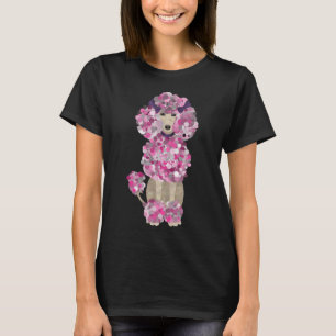 T-shirt Poodle de peinture amusante