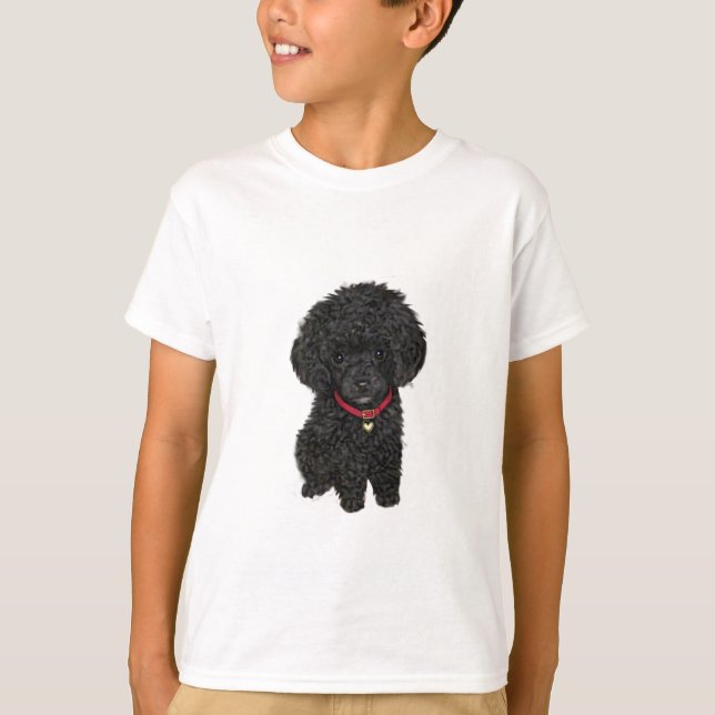 T-shirt Poodle miniature ou jouet - Noir 1 (Devant)