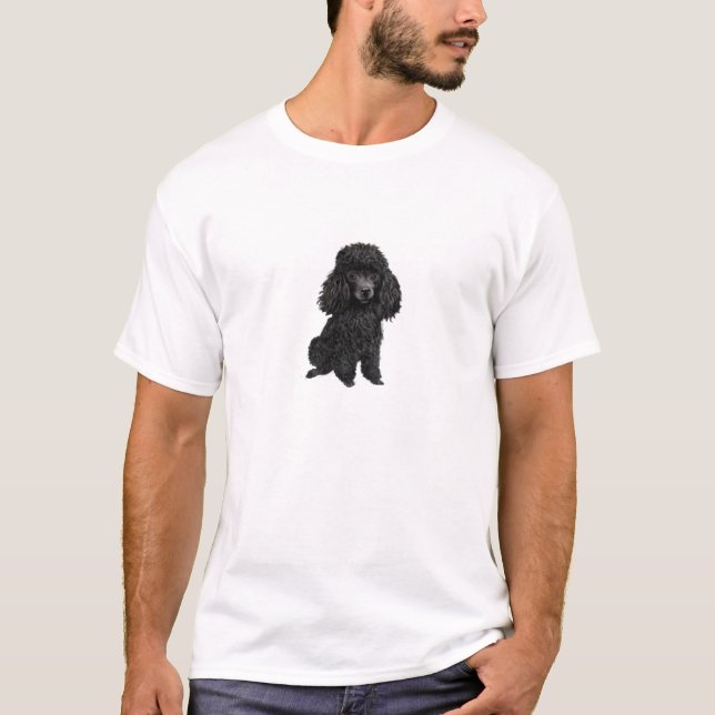 T-shirt Poodle noir (#3) (Devant)