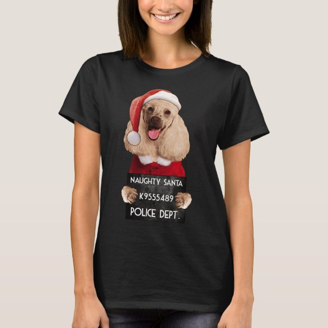 T-shirt Poodle Père Noël Xmas (Devant)