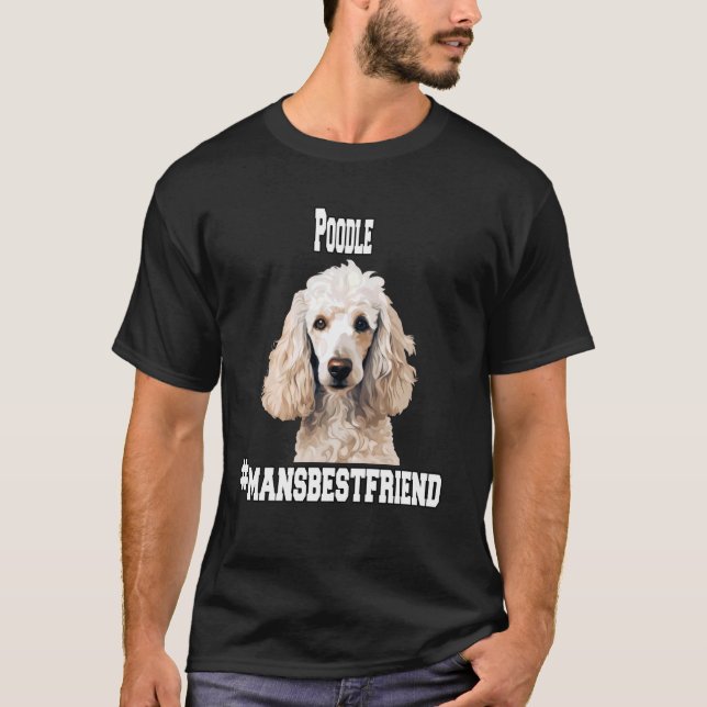 T-shirt Poodle Pet Chien Propriétaire Aquarelle Art Design (Devant)