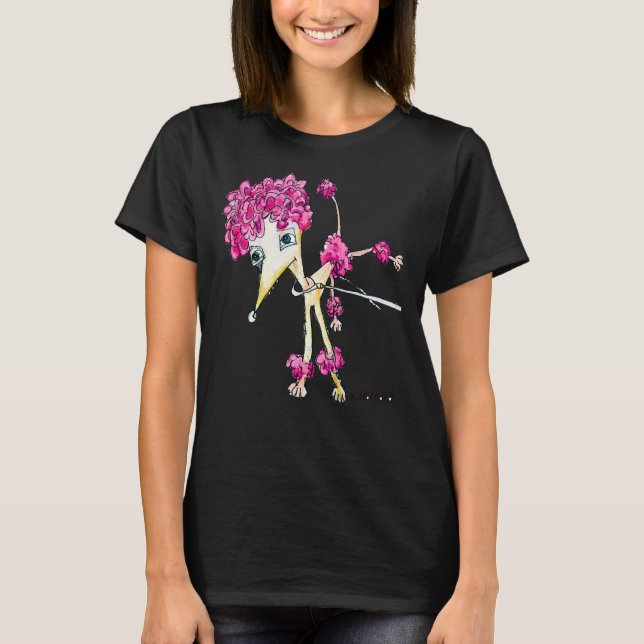 T-shirt Poodle rose essentiel (Devant)