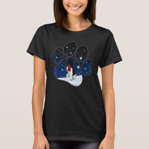 T-shirt Poodle Standard Hiver Neige Patte Chiens Noël