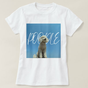 T-shirt Poodle Vintage sous ciel bleu Maman de chien Graph