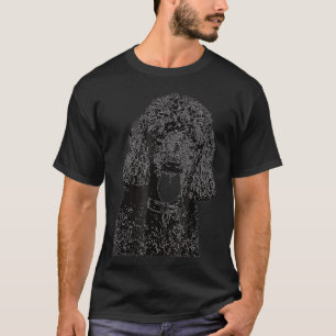 T-shirt Poodle visage chien maman ou papa cadeau de Noël