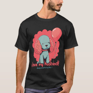 T-shirt Poodledog Avec Ballon J'Aime Mon Mari
