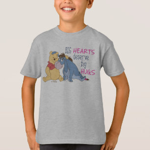 T-shirt Pooh et Eeyore  Les grands coeurs méritent de gra