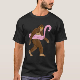 T-shirt Pool Party Bigfoot rose Flotte Flamant rose Sasqua