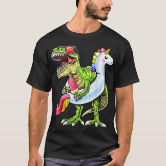 T-shirt Pool Party T Rex Dinosaur Unicorn Float Été 883