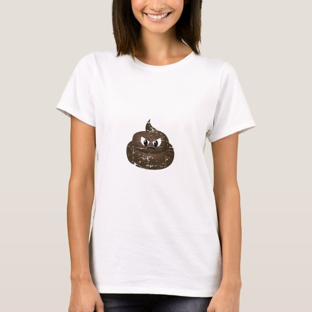 T-shirt Poop de dessin en colère (Devant)