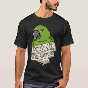 T-shirt Poop de perroquet sur vos ennemis Je Jaune naped A