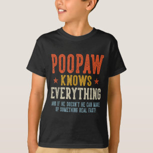 T-shirt Poopaw sait tout fête des pères rétro vintage
