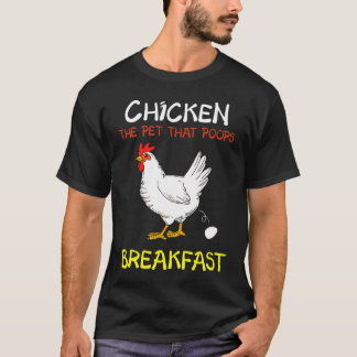 T-shirt Poops Petit Déjeuner Poulet