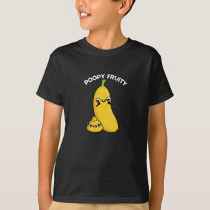 T-shirt Poopy Fruit Funny Fruit Banana Pun Dark BG