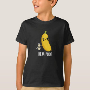 T-shirt Poot de deja Funny Banana Double Pun de panier fon