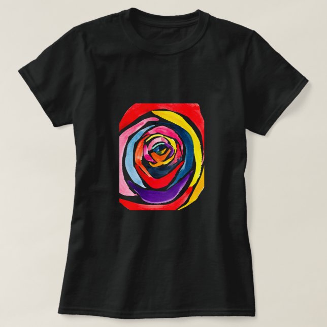 T-shirt Pop aquarelle rose Abstrait (Design devant)