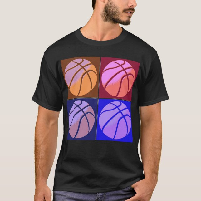 T-shirt Pop Art Basket (Devant)