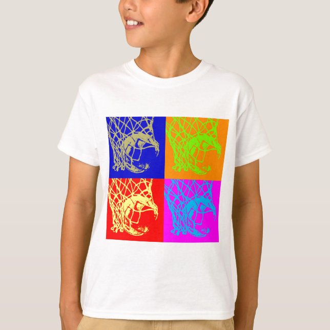 T-shirt Pop Art Basket (Devant)