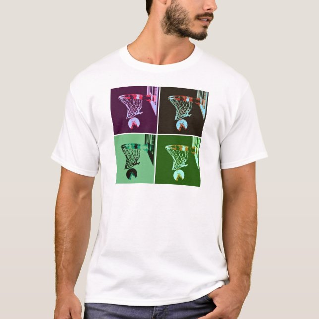 T-shirt Pop Art Basket (Devant)