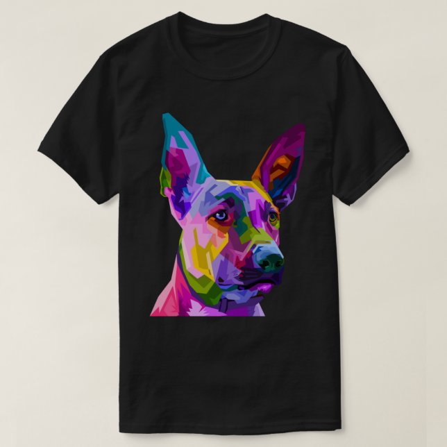 T-shirt Pop Art Belge Malinois Shepherd Mechelaar Pullov (Design devant)