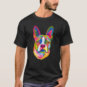 T-shirt Pop Art Boston Terrier Lover Cadeau Hommes Femmes 