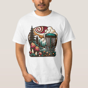 T-shirt Pop Art Champignons et Disque Golf Course Ai Art