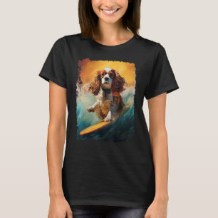 T-shirt Pop Art Chien Cavalier King Charles Spaniel Paddle