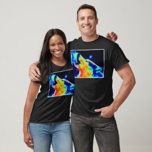 T-shirt Pop Art Grey Wolf