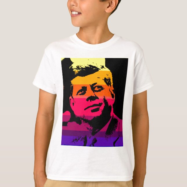 T-shirt Pop Art Jack JFK John F. Kennedy (Devant)