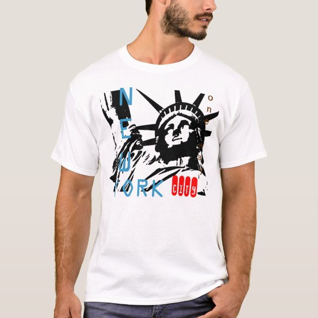 T-shirt Pop Art Lady Liberty (Devant)