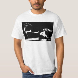 T-shirt Pop Art Modèle Mens Curvet Horloge Moderne Blanc