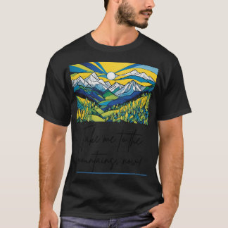 T-shirt Pop Art Mountains Active